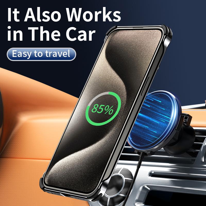 Auspicious Cloud Series For iPhone 15 Pro Max Magnetic Case Aluminum Alloy Hollow Kickstand Phone Cover