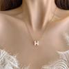 H Letter Pendant Necklace Women's Ins Light Luxury Niche Design High Sense Temperament Student New Internet Celebrity Collarbone Chain