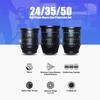 SIRUI Jupiter Macro T2 Full Frame Cine Prime Lens Set 50mm Cinema Lens for PL Mount Cameras (24mm, 35mm, Set)