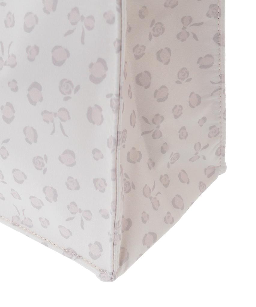 Maison de Fleur Ribbon Leopard Print Gathered Handle Square Tote Bag, Women's, Light Pink