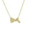 Fashion Small Bubble Initial Heart Letter Necklace 18K Gold Plated Link Chain Romantic Copper Heart Letter Pendant Necklace Gift