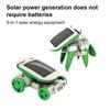 1 Sett 6-i-1 Solcelle Robot Leke DIY Håndlaget DIY Solcelledrevet Robot Hund Dampskip Vindmølle Bil Fly Modell Barn Vitenskapelig Utforskning Prosjekter STEM Leke