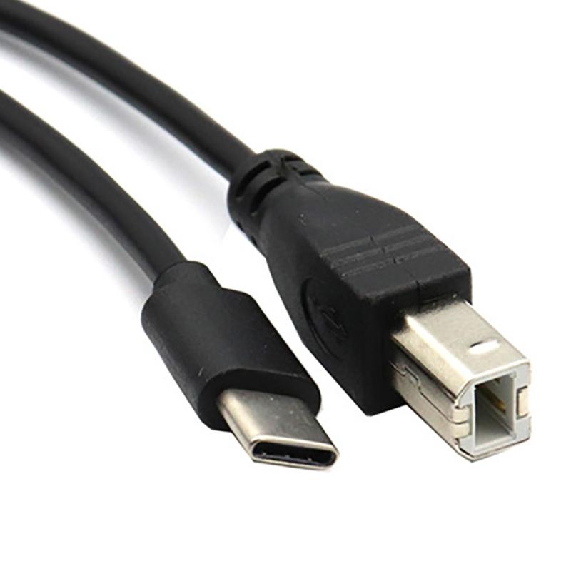 Durable Type C to USB B Printer Cable OTG Piano Connection Cord Connect Devices to Printers, Scanners, 100cm/150cm/200cm