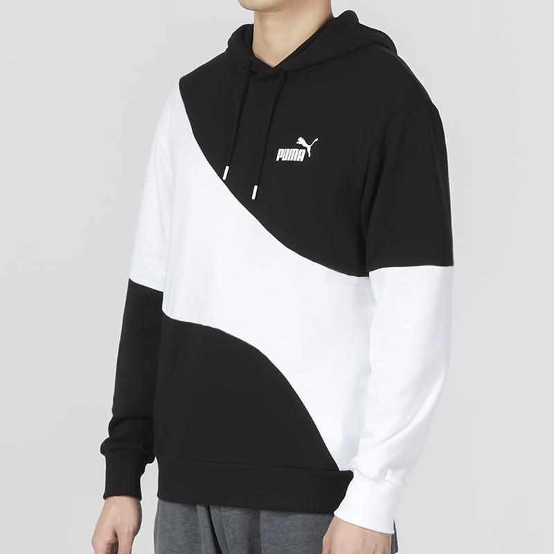 Puma Power Cat Hoodie Men Tops Black 675746-01