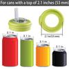Soda Can Lids with Straw Tight Seal Reusable Can Covers BPA-Free Can Cap
