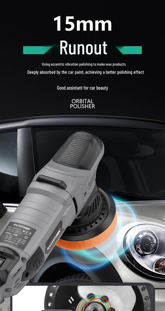 Dual-Voltage Eccentric DA Car Polishing & Waxing Machine with Variable Speed Adjustment