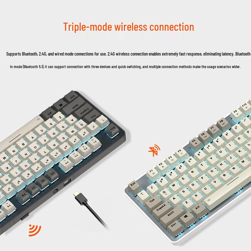 Dareu EK810 104-Key Three-Mode Mechanical Keyboard