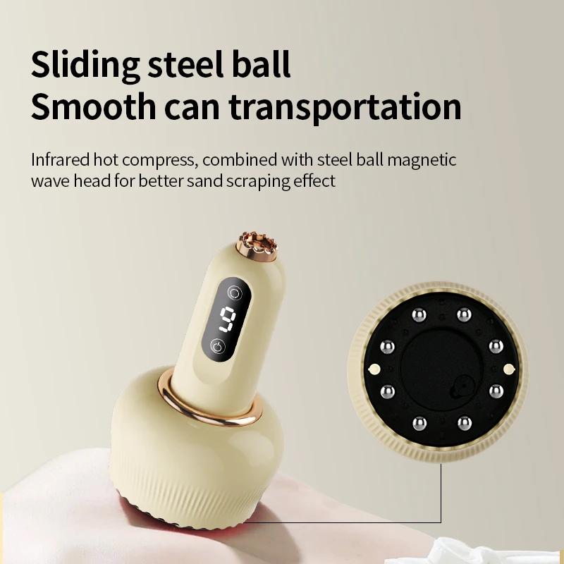 Smart Electric Scraping Massage Cupping Device Heating Suction Cup Back Neck Arm Relieves Body Fatigue Relax Wireless Scraping