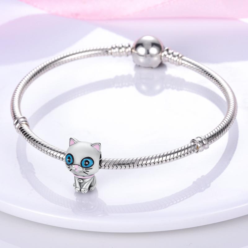 Cute Animals Beads Charms Fit Original 3Mm Bracelet Dog Cat Owl Rabbit Diy Jewelry Making Animals Protection