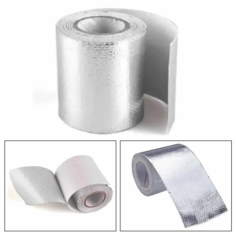 10Mx5cm Car And Motorcycle Pipe Insulation Waterproof Reflective Foil Tape Silve Motorcycle Equipments
