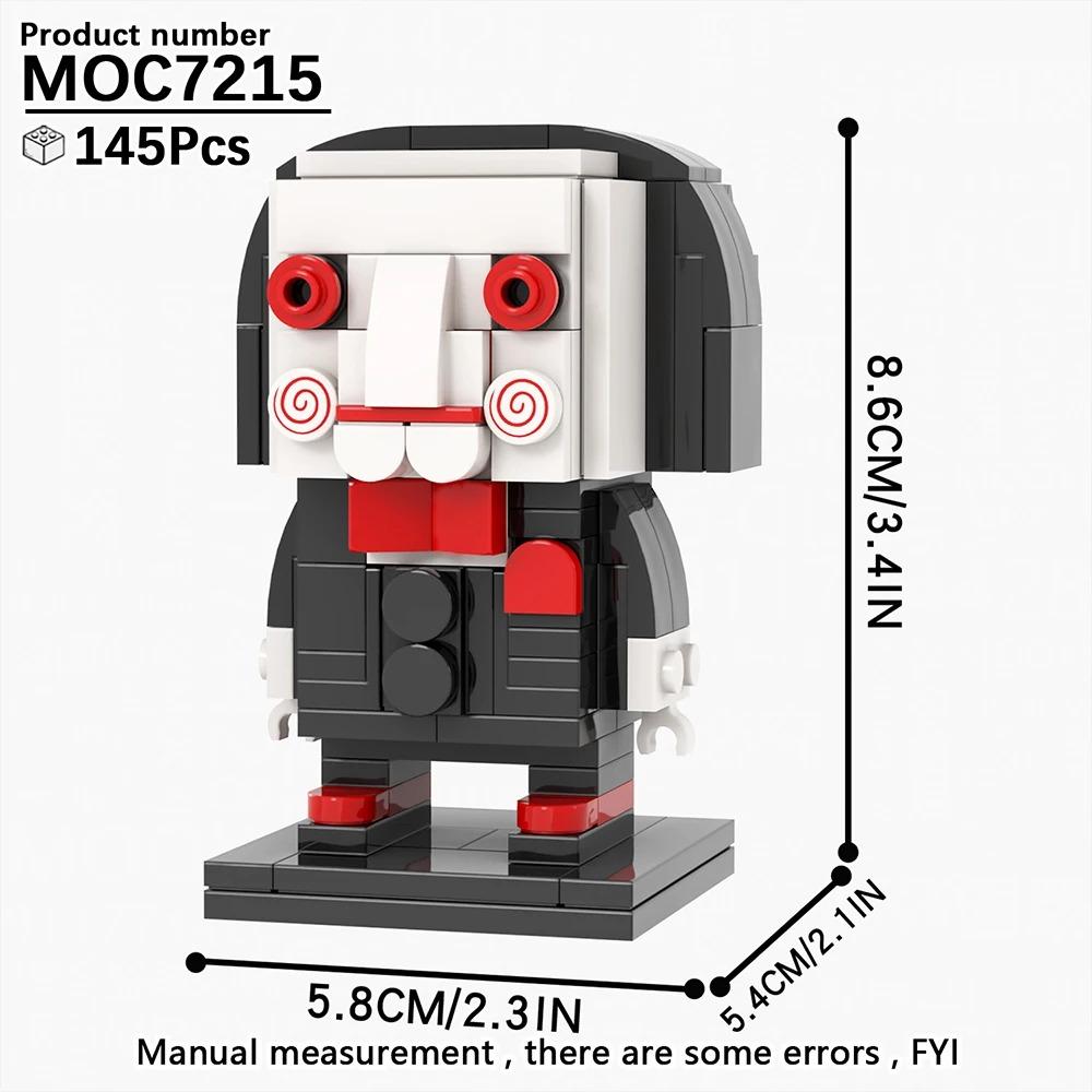 MOOXI New Halloween Horror Movie Games BrickHeadzed Children Toy MOC Brick Gift Assembly Model Kit For Adults Building Block Set
