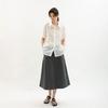 Wednesday Delight Wd_High Waist A Line Skirt_Gray