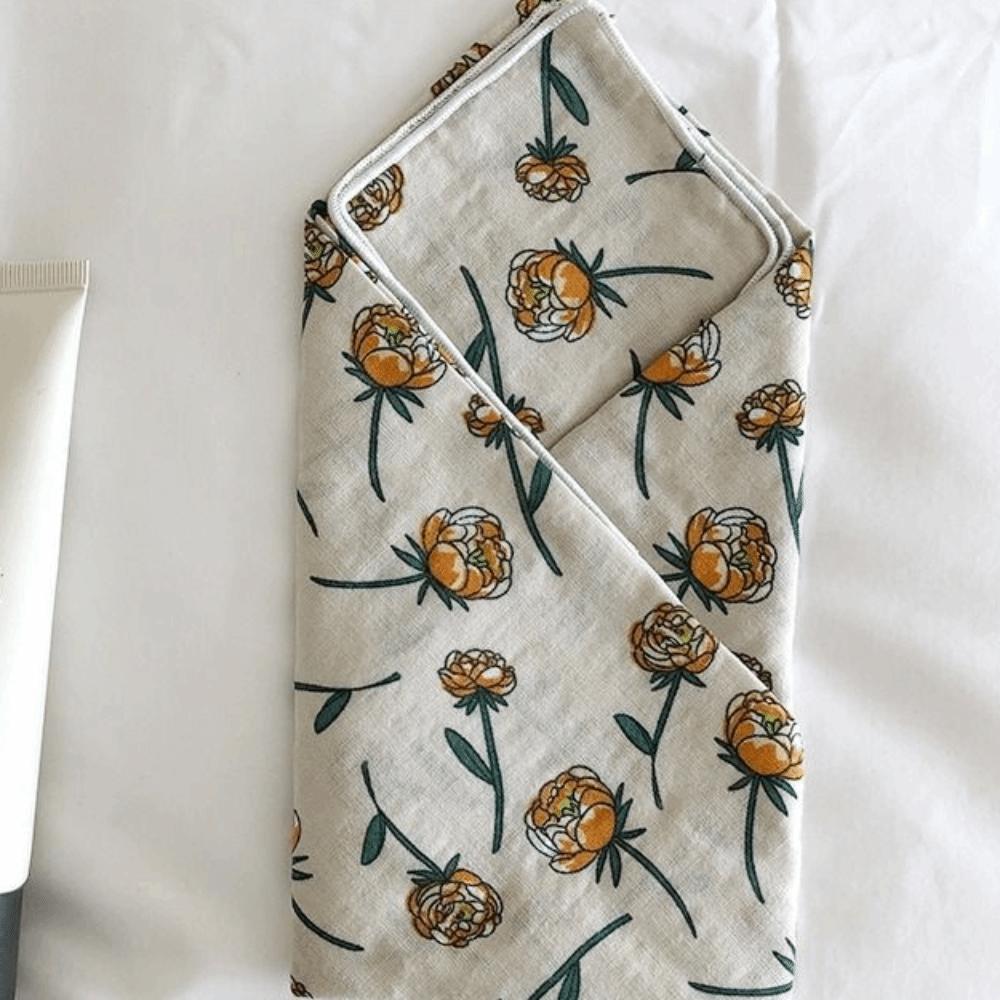 Wraps Female Shawl Cotton Linen Small Square Scarf Printed Scarf Korean Style Scarves Silk Scarf