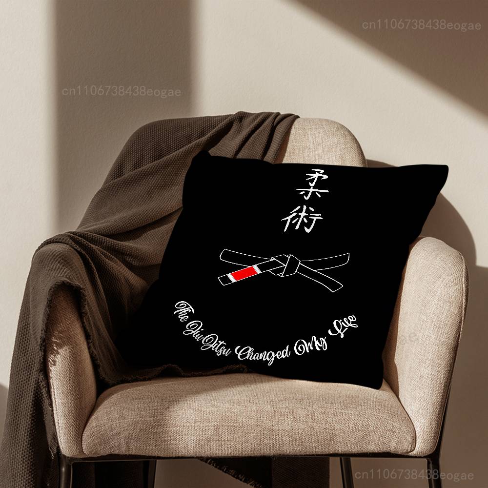 BJJ Brazilian Jiu-Jitsu Throw Pillow Case For 45*45cm,55*55cm,30*30cm For Home Bedroom Decoration And Protector