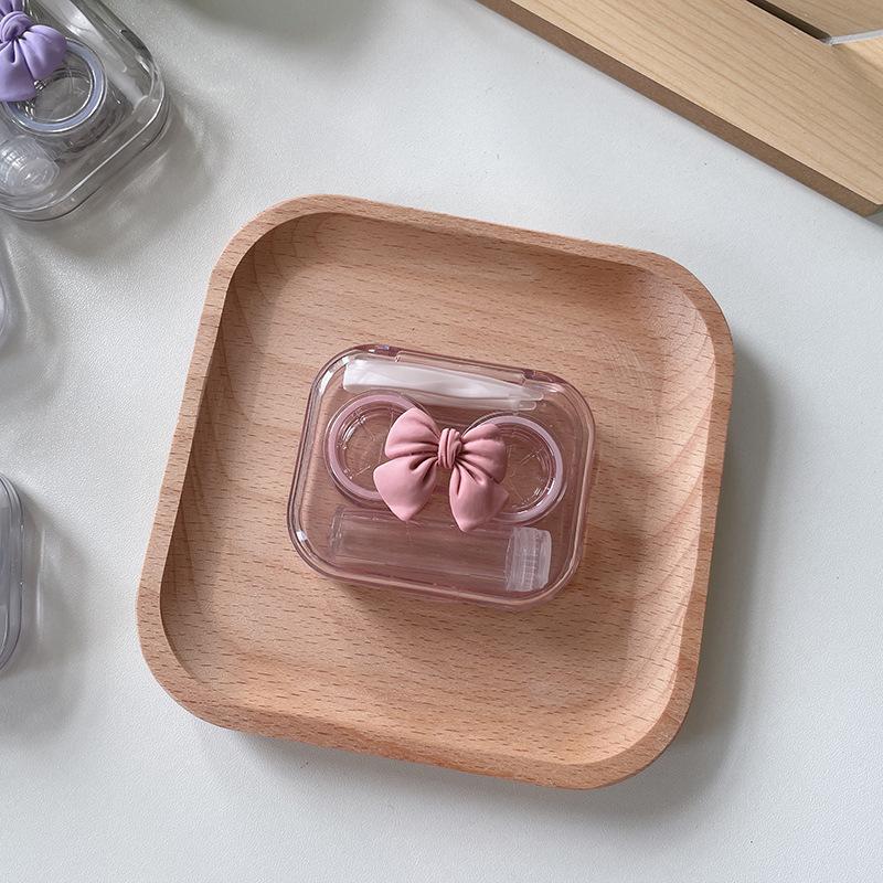 1 Stück Herz-Kontaktlinsenbehälter, durchsichtiger Farbbehälter für die Augenpflege, Kontaktlinsenbehälter für Frauen für unterwegs, Mini-Kontaktlinsenbehälter