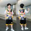 Basketball Clothing Set of Children Boys Jersey Summer Vacation Two Student Sportswear Quick Dry Training Competition Clothing Tide