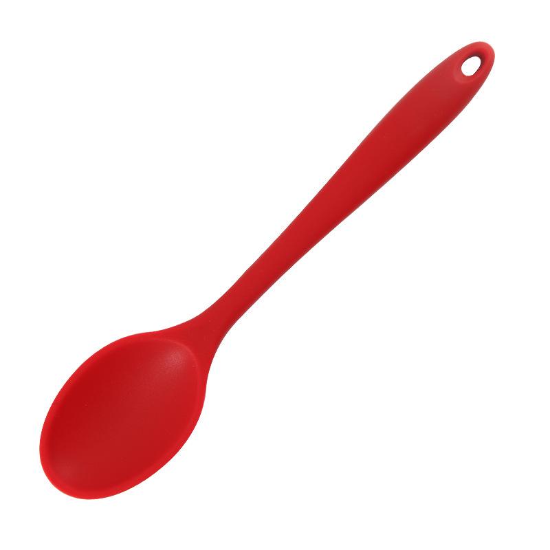 Integrated Silicone Cooking Spoon Set - Non-Stick, Multi-Purpose Rice, Seasoning, Soup, Wok, and Stir-Fry Spoons.