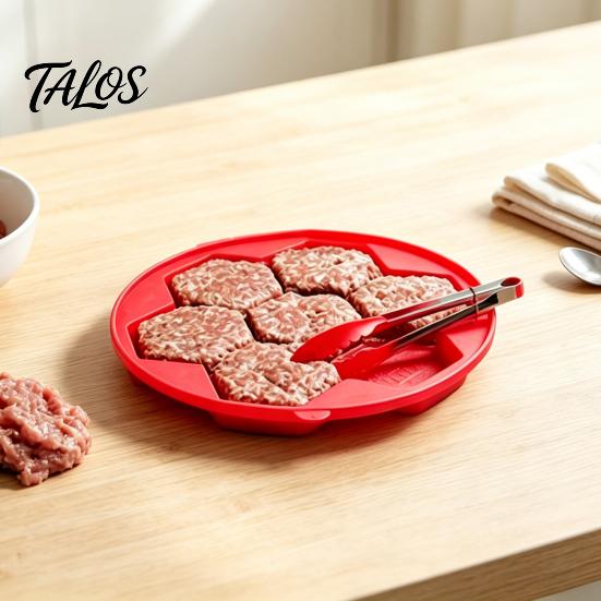 Versatile Baking Equipment 8 Cavity Silicone Hamburger Patty Maker, Burger Press Mold, Food‑Grade Non‑Stick Ground Beef Reusable Food Grade