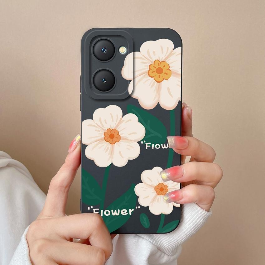 For Vivo Y03t Y02t iQOO U5x Z9 Lite Y400 Pro Y18i Y18t Cute Avocado Pattern Phone Case Lens Protection Liquid Silicone Shockproof Shell For Vivo Cover