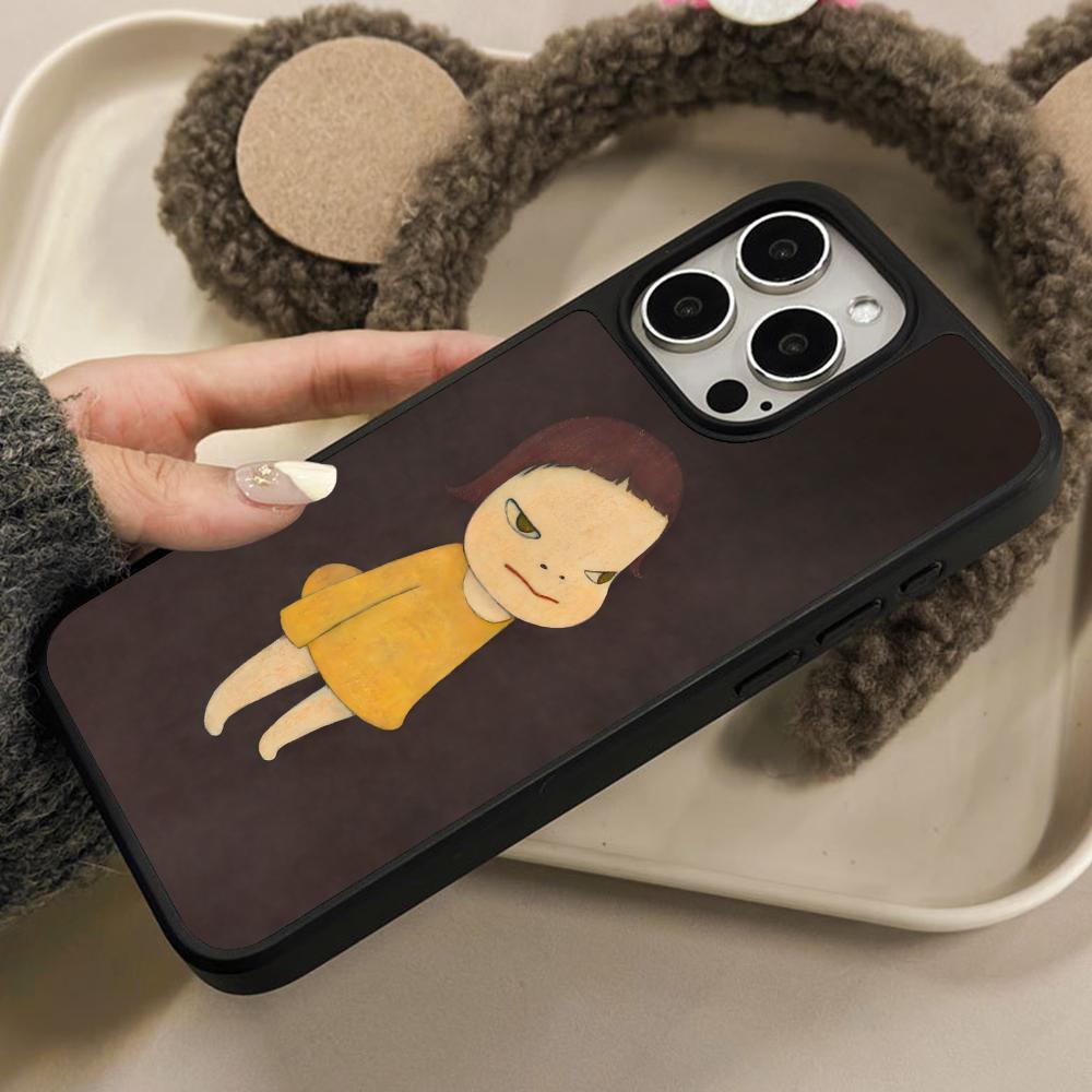 Anime Yoshitomo Nara Phone Case for iPhone 17 16 15 14 13 12 11 Air Pro Max Plus Matte Surface Colorful Cover Luxury Cellphones