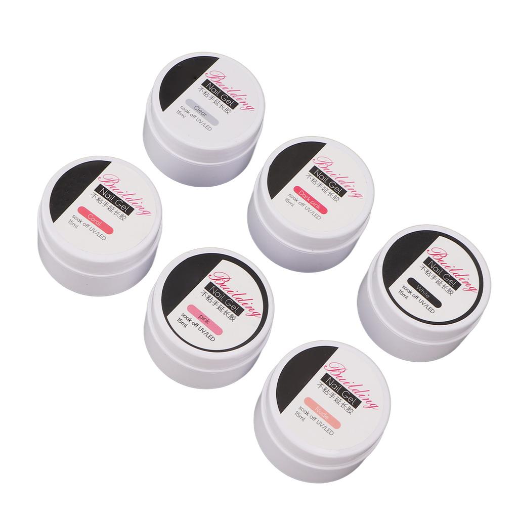 6pcs Nail Extension Gel Set DIY Sculpture Strengthener Nail Extension Gel Kit for Beginners Manicure Salon