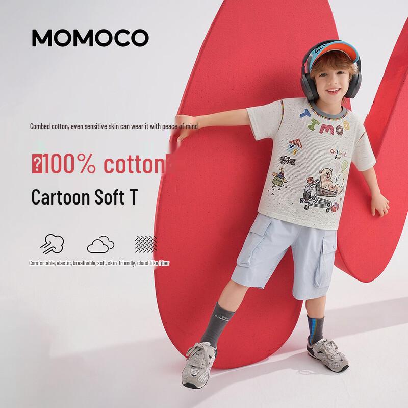 MOMOCO Boys  Summer Short Sleeve T-Shirt 140