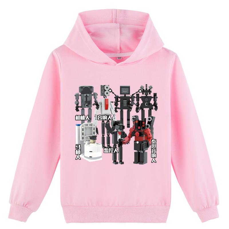 Dziecięca bluza z kapturem 3D Skibidi Toaletowa bluza dziecięca Sweter