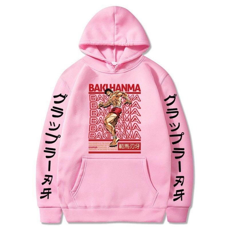 Baki Fanma Edged Teeth, Cartoon Anime Casual Hoodie