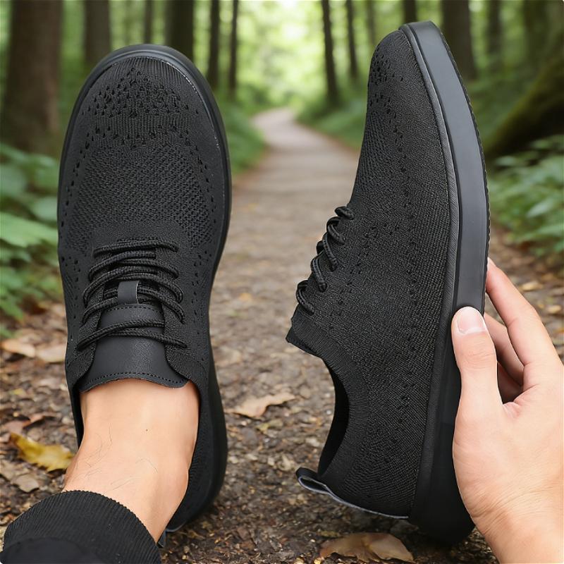 Men's Mesh Sneakers Casual Versatile Knit Shoes Lightweight Comfortable Sole Walking Shoes Breathable Non-Slip Running Shoes