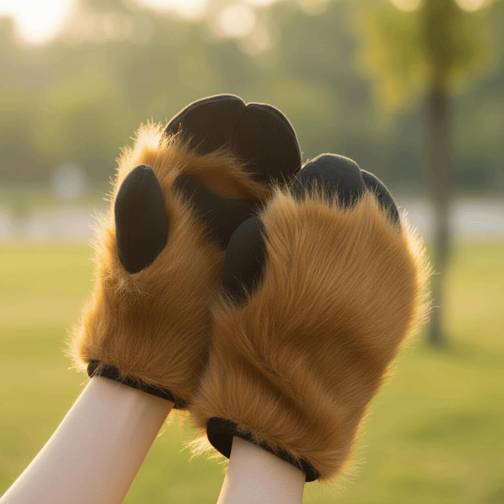 Furry Plush Sheep's Hoof Gloves Cartoon Cosplay Props Fashion Cosplay Costume Gloves  Club