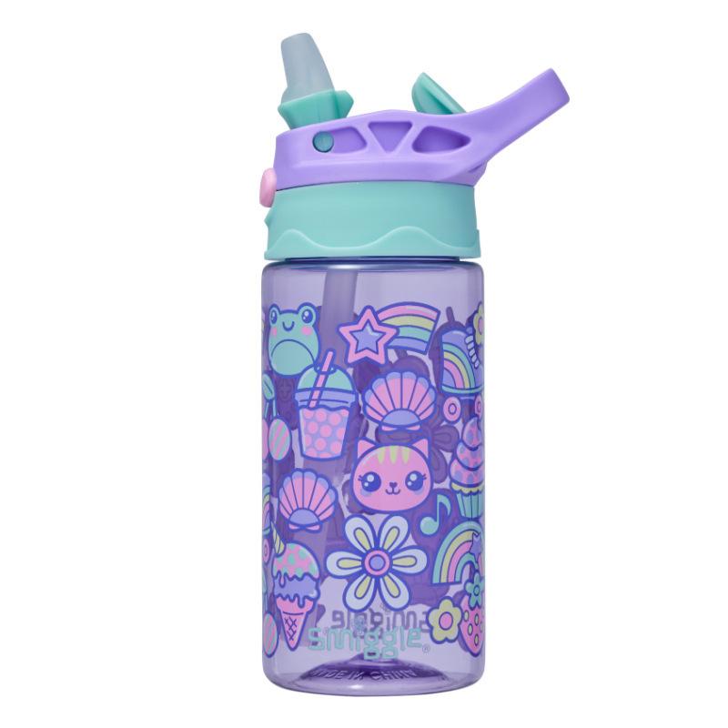 Smiggle Kids Backpack Set for School with Lunch Bag and Drink Bottle, Cute Cartoon Design, Casual Bookbag for Students