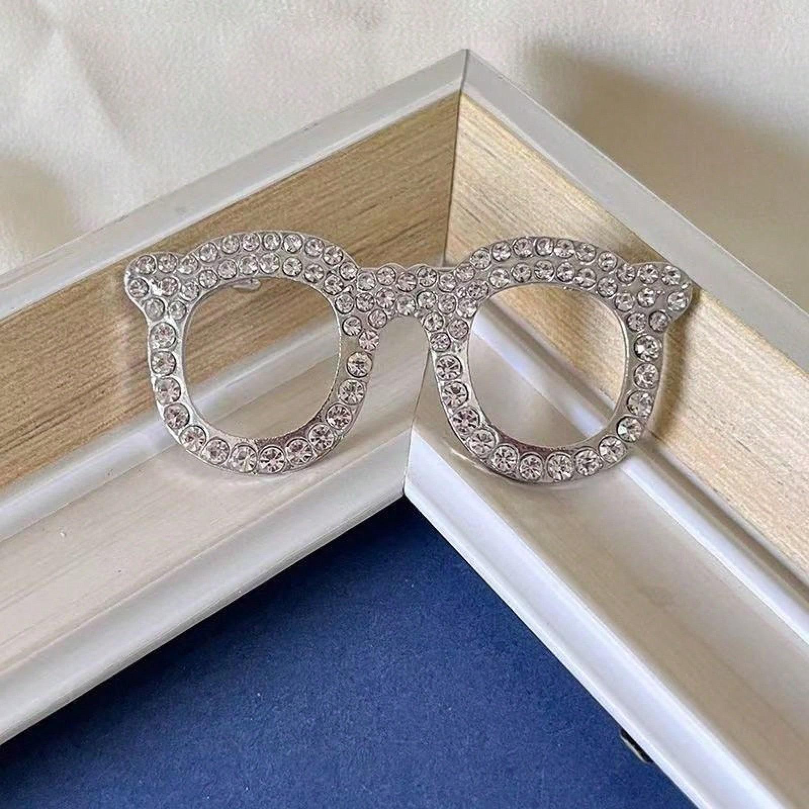 High-End Simple Geometric Retro Metal Inlaid Diamond Brooch Decorative Bag Accessory Alloy Badge Ornament