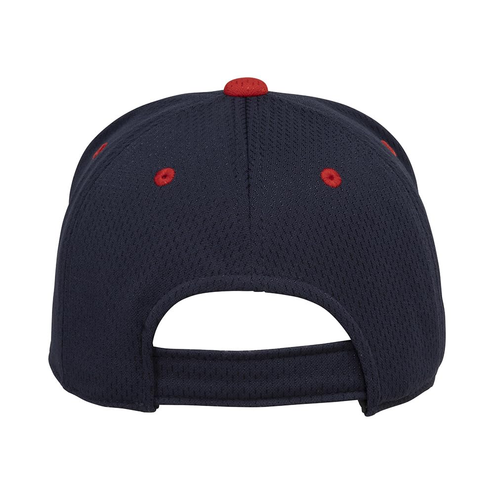 Mizuno 70 Navy x Red Baseball/Softball Cap, All-Mesh, Hexagonal, 12JWBB03,