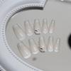 Nail Art Kocie Oko Noszenie Paznokcia Nail Art Naklejka na Paznokcie Noszenie Paznokcia Gotowy Paznokieć Folia Wróżkowy Qi Drobny Brokatowy Kolor Światła 24 Sztuki