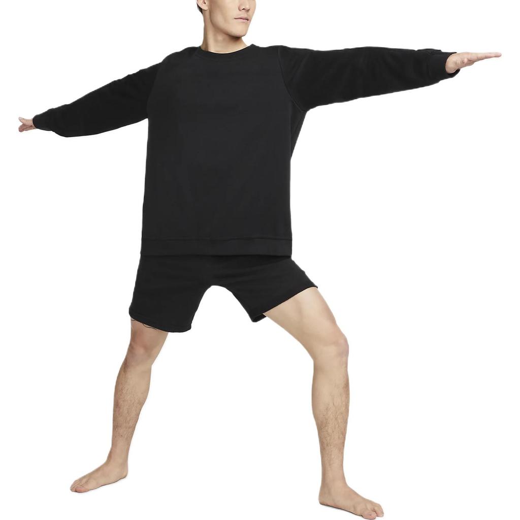 Nike Yoga Therma-FIT Printed Logo Sports Shorts Men Bottoms Black DM7832-010