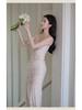 Off-Shoulder Floral Maxi Dress for Women, Slimming Mesh Waist, Gentle Summer Style