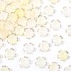 Acrylic Flower Base Featuring Gold Trim for Hair Accessories and Beading Creations In Various Styles