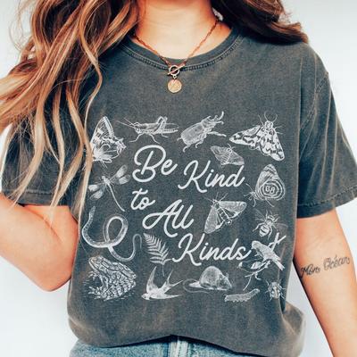Comfort Colors Freundlichkeit T-Shirt: Botanisches Tierprint-Hemd und Kinder-T-Shirt