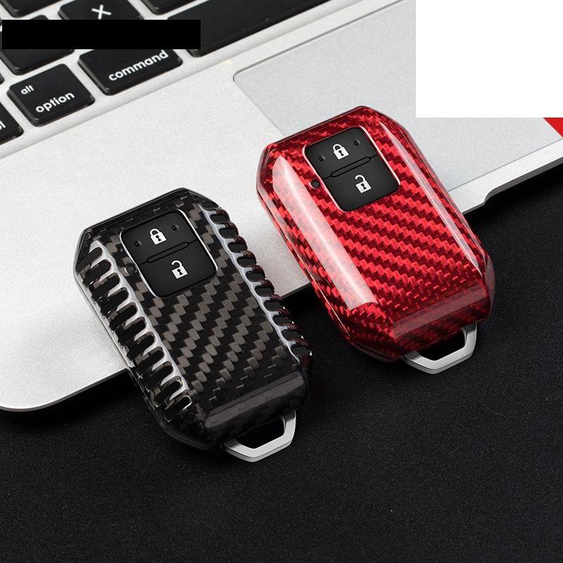 Real Carbon Fiber Car Remote Key Fob Case Key Cover For Suzuki Swift Wagon R Monopoly Keyless Holder Protection