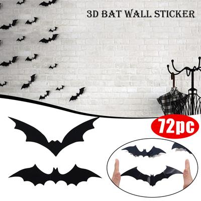 Halloween Decoration PVC  Wall Stickers 3D Stereo  Stickers 72pcs
