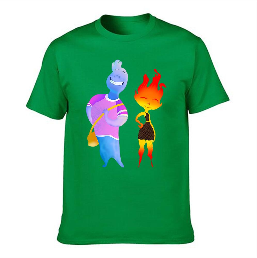 Unisexs Cotton Tshirt Eleunisextal Movie Ember Wade Print Casual Short Sleeve Tee For Daily Wear