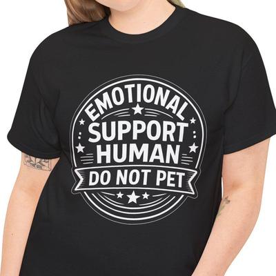 Emotional Support Mensch Nicht Streicheln T-Shirt | Grafik-T-Shirt, Abzeichen-Design