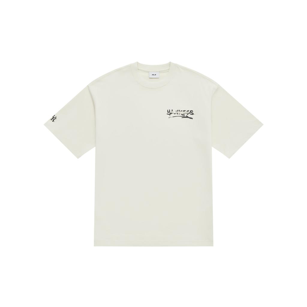 MLB New York Yankees Basic Collection SS25 T Shirt Unisex Deep Ivory 3ATSB4053-50CRD