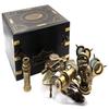 J. Scott London Brass Ship History Sextant with Hardwood Box. Solid Brass Nautical Functional Maritime Sextant Decor Gifts