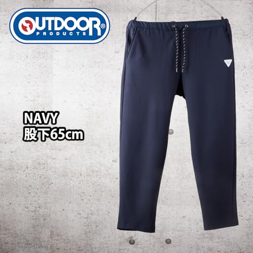Outdoor Products Men's Warm Fleece-Lined Multi-Stretch Easy Pants, Size L, 70cm Inseam, Navy
