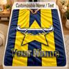 Flannel BlanketNorth Queensland Cowboys Custom Name Text Personalized Soft Warm Throw Blanket Home Decor Gift