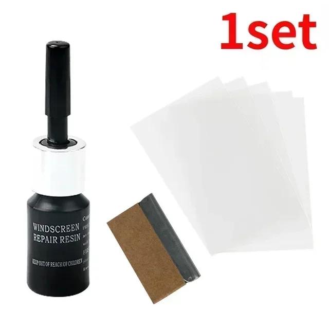 DIY Automotive Windshield Repair Kit Nano Fluid Filler Repairs Chips Cracks Star Shaped Crack