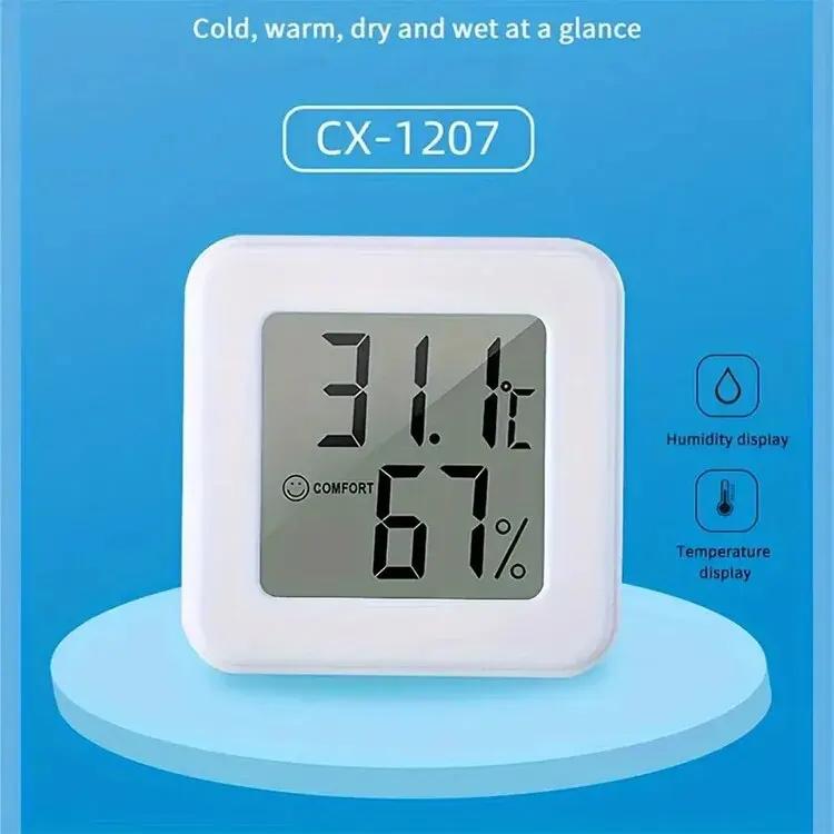 Miniature Indoor Temperature and Humidity Gauge, Electronic Digital Display, Shows Both Humidity and Temperature.