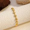 Vacuum Plated 3D Flower Diamond Bracelet Fashion Versatile Jewelry Accessory