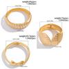 Ingemark Exaggerated Hip Hop Metal Scallop Knot Open Bangles Women Trend Vintage Gold Color Rhinestone Bracelet Men Jewelry